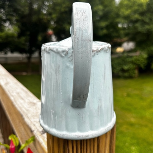 Vintage Burton & Burton Porcelain Teapot Blue & Grey Scrolls 8.5” x 6” - Picture 3 of 11